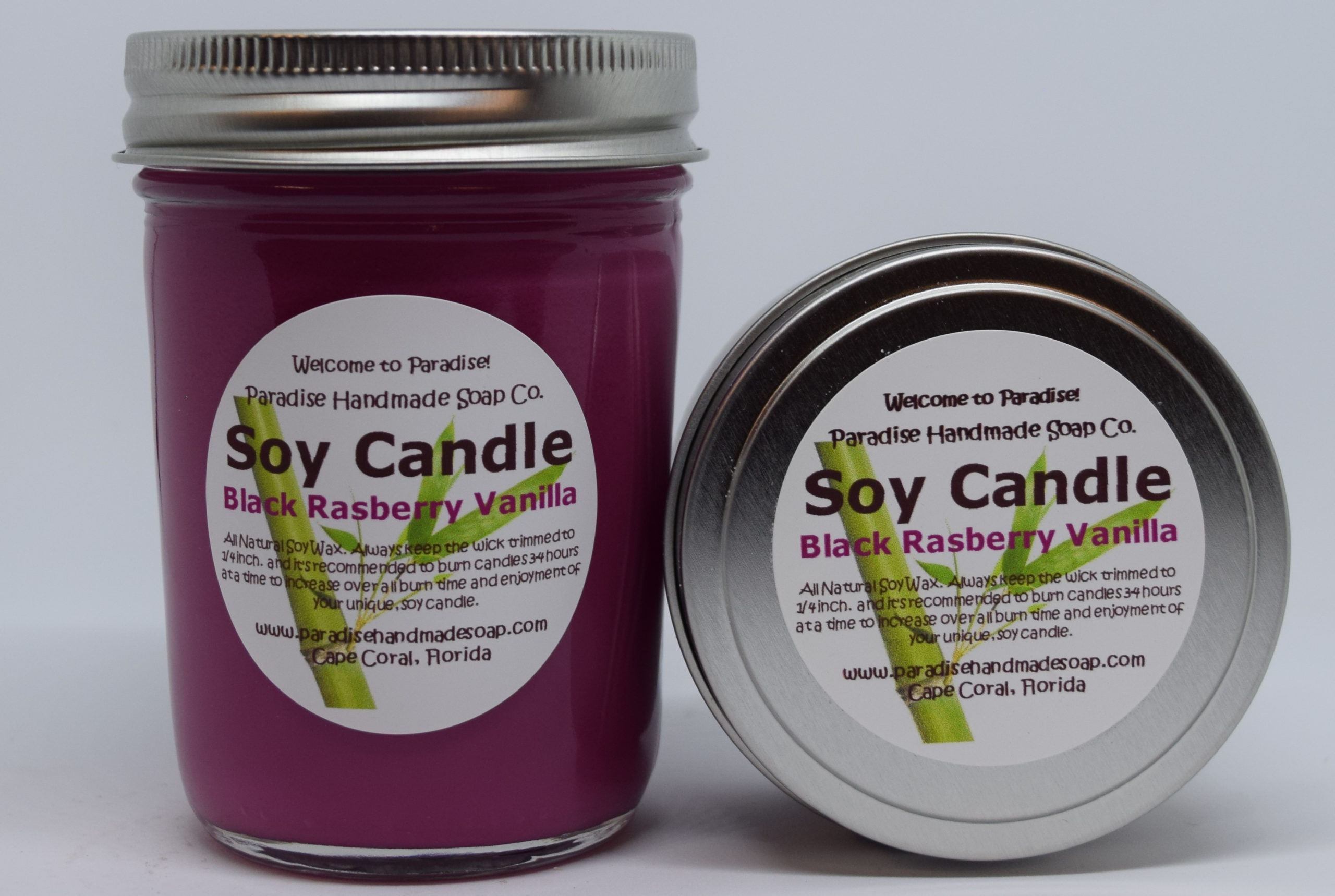 Black Raspberry Vanilla Candle – Paradise Handmade Soap Co.