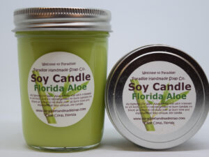 Florida Aloe Soy Candle by Paradise Handmade Soap.